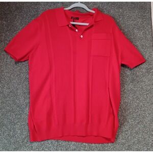Grace Karin Polo Shirt Mens XL Golf‎ Textured Short Sleeve Knit Pullover New
